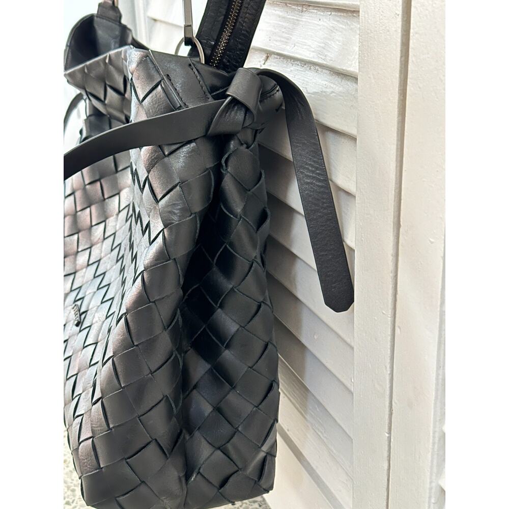 Velez Woven Leather Crossbody Bag Black Colombian Purse Messenger Braided